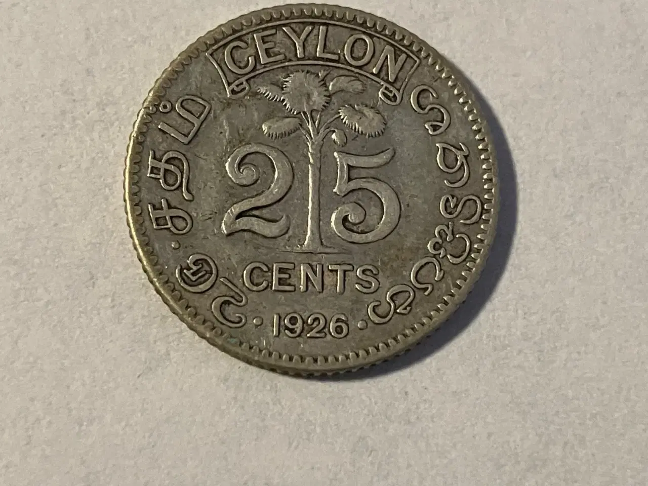 Billede 1 - 25 Cents Ceylon 1926