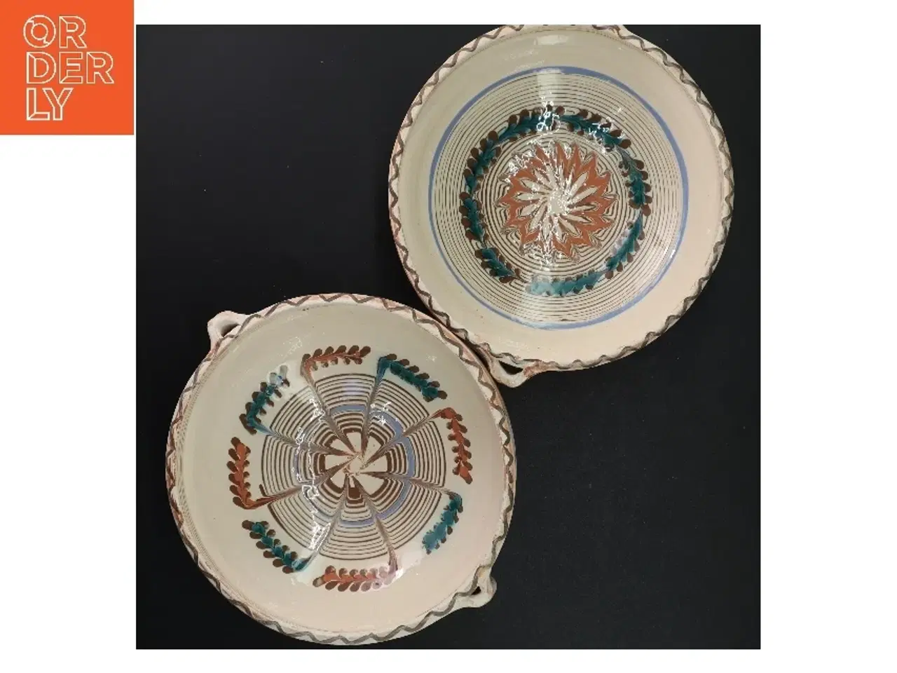 Billede 2 - Håndlavet lerskåle (str. 23 x 6 cm)