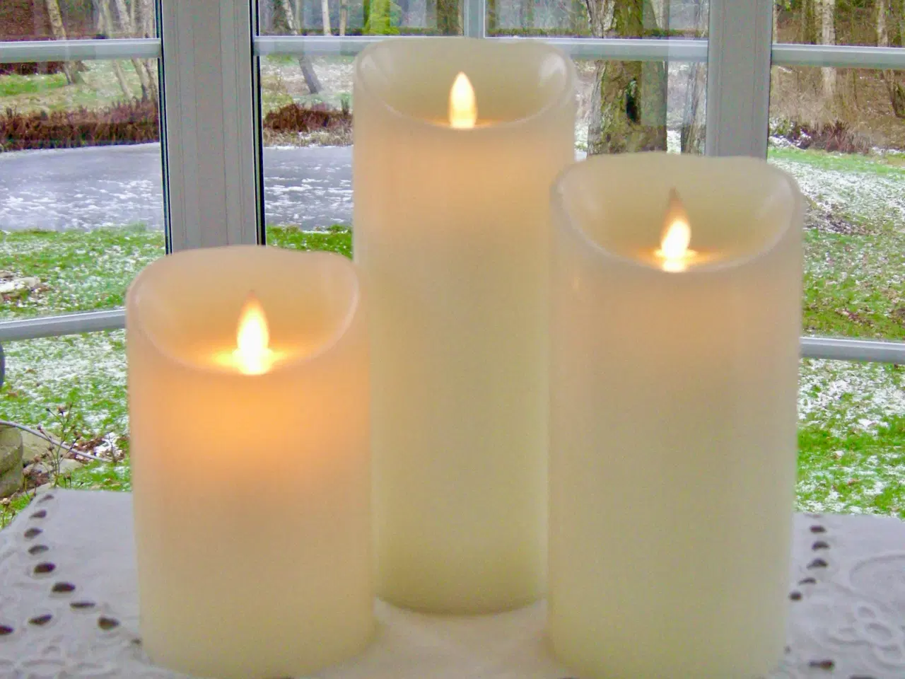 Billede 1 - SOMPEX LED stearinlys, Bloklys, Bevægelig flamme