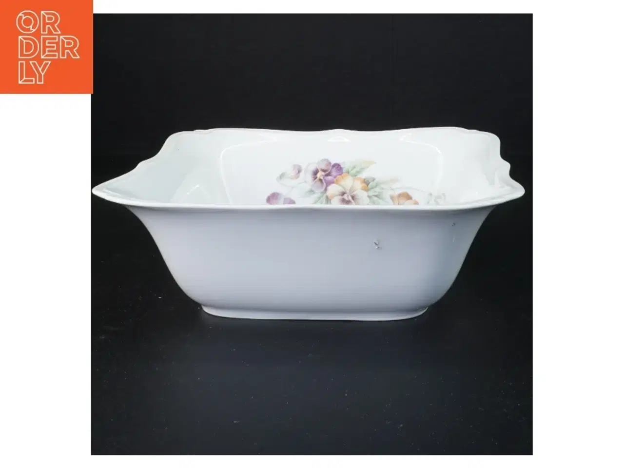 Billede 1 - Porcelænsfad med blomstermotiv fra Bavaria (str. 24 x 24 x 8 cm)