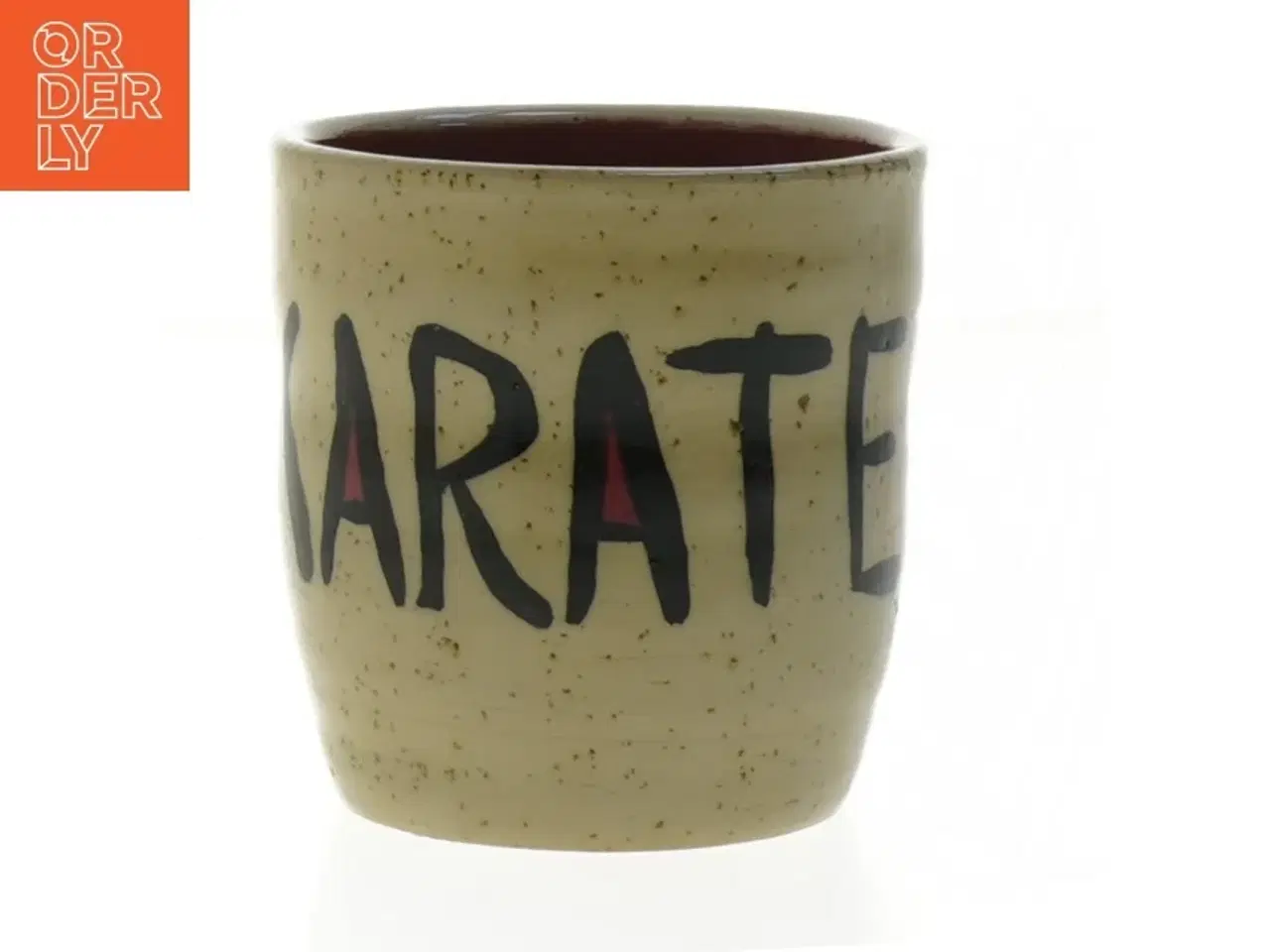 Billede 2 - Keramikkrus med &#39;Karate&#39; tekst (str. Ø. 8,5 cm. længde, 8,5 cm)
