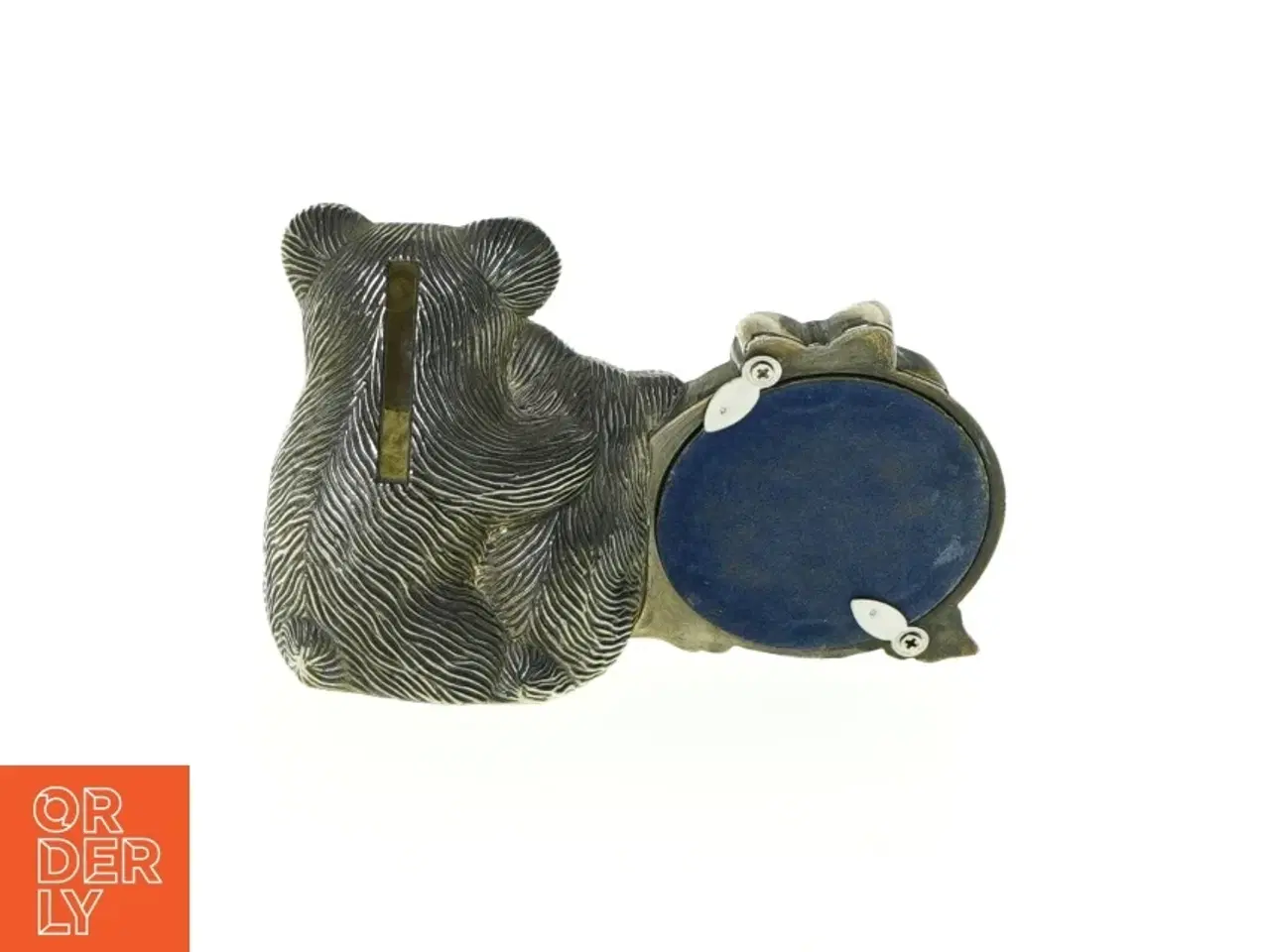 Billede 3 - Sparegris, metal bamse (str. 11 x 6 x 8 cm)