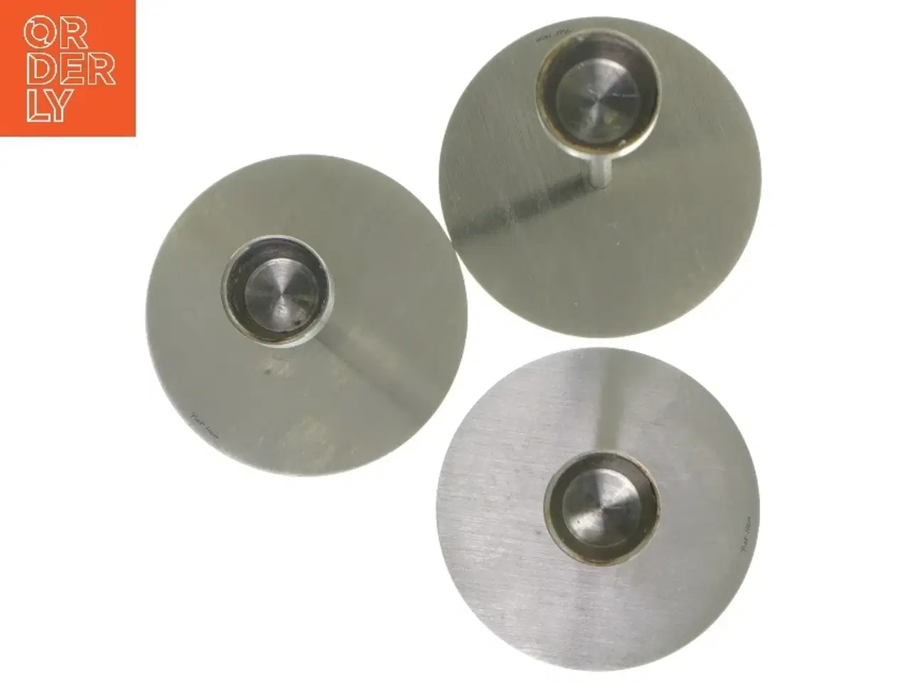 Billede 3 - Sæt af tre stål lysestager (str. 29 & 21 & 14 cm) fra piet hein