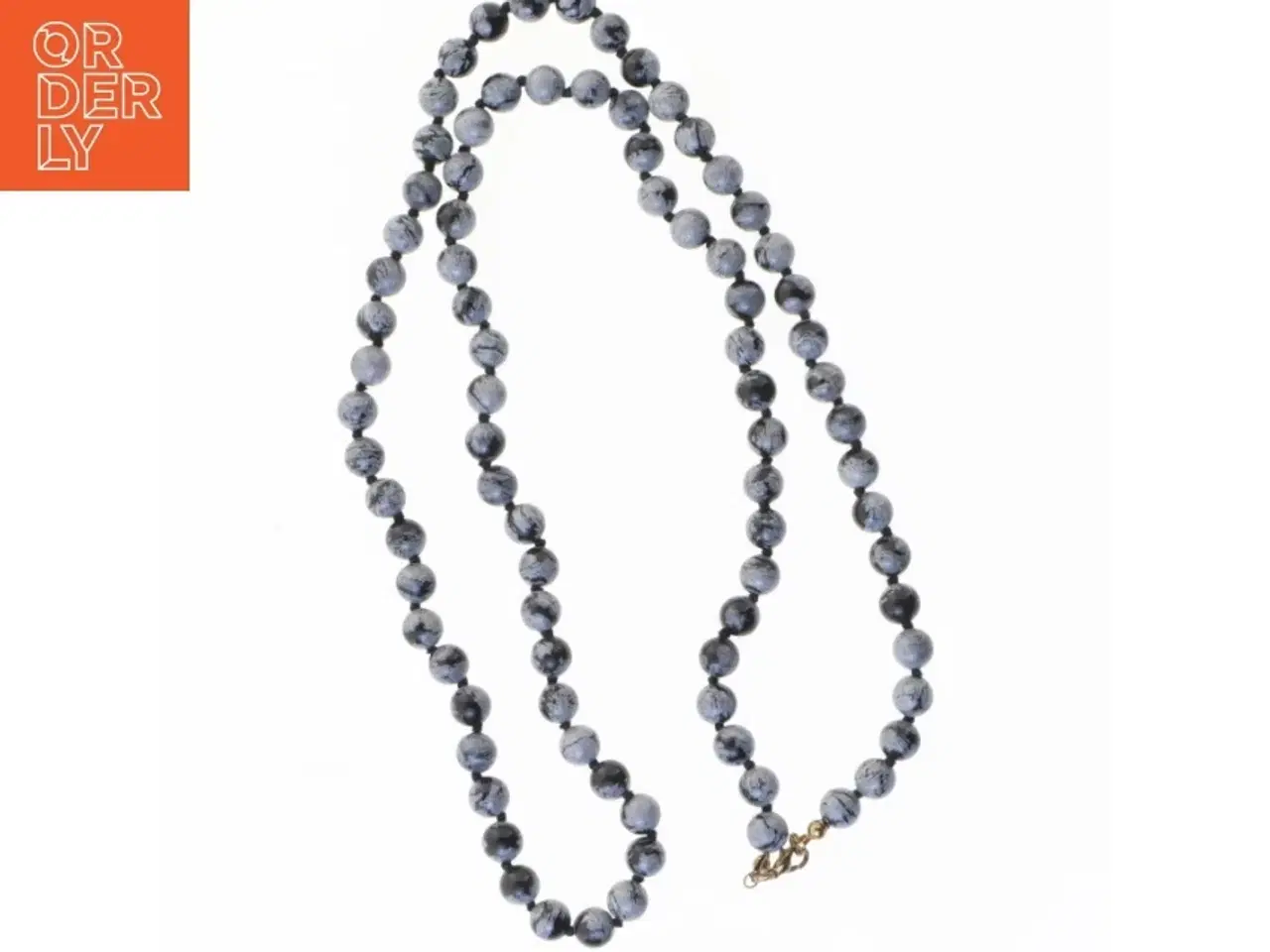 Billede 3 - Sneflage obsidian halskæde (str. 82 cm)