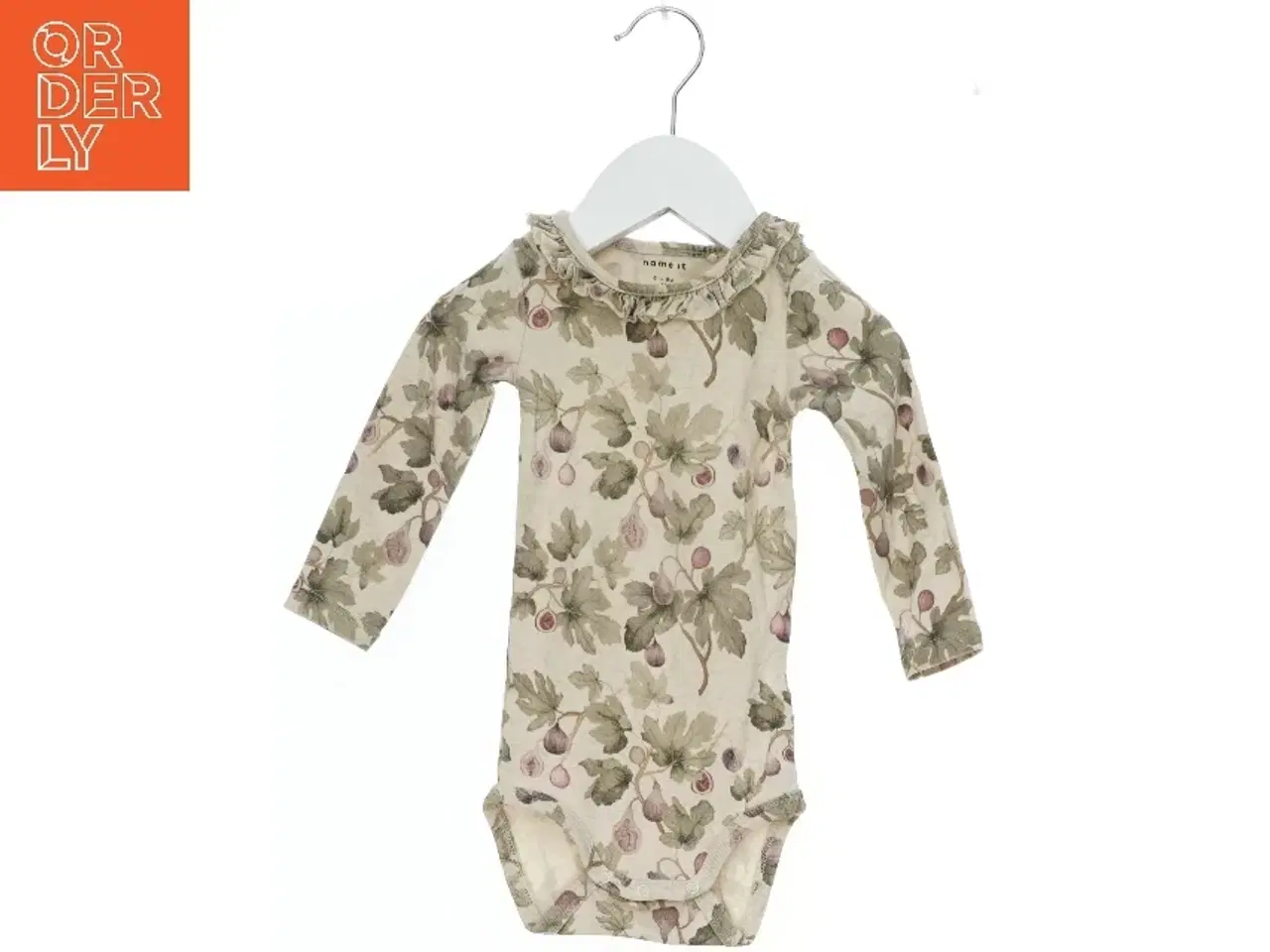 Billede 1 - Langærmet bodystocking med blomsterprint fra Name It (str. 74)