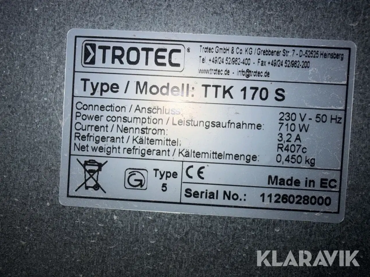 Billede 8 - Affugter Trotec TTK 170 S