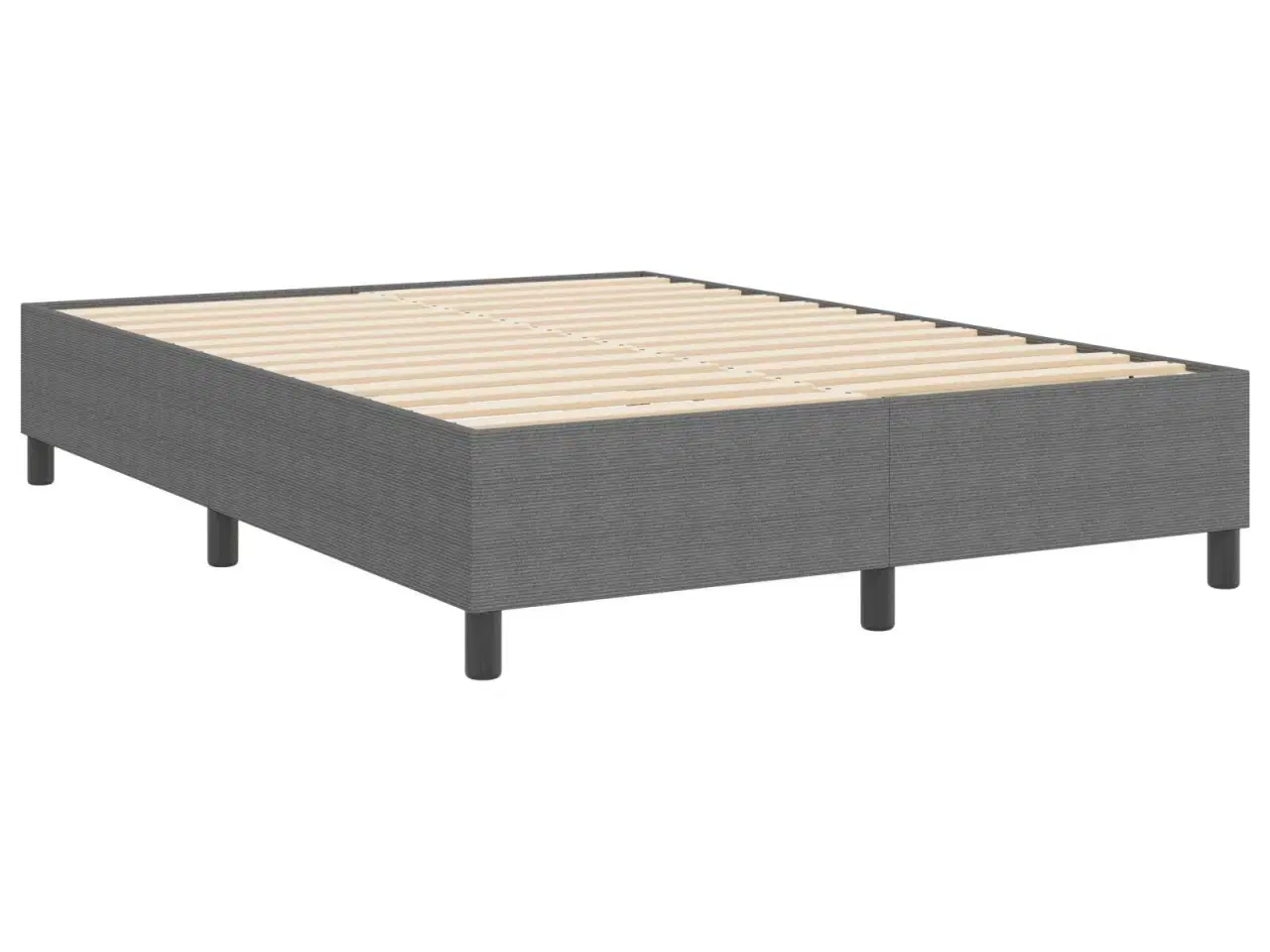Billede 8 - Boxspring Seng Lysegrå 140x200 cm Corduroy Stof