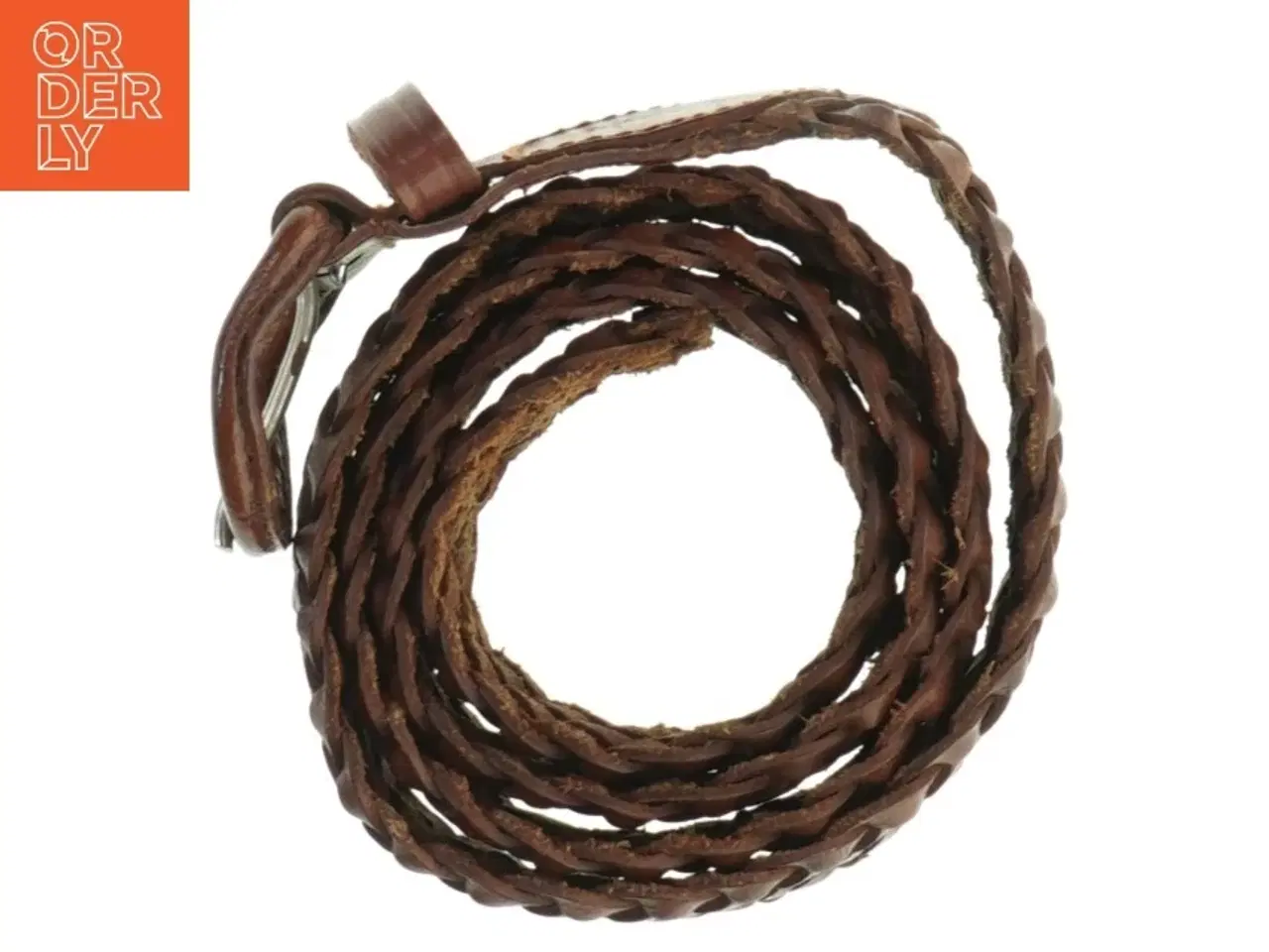 Billede 2 - Flettet Læderbælte (str. 109 cm)