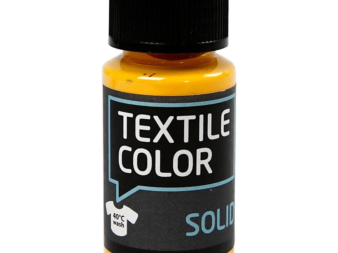 Billede 1 - Textile Solid Gul Tekstilmaling 50ml - Dækkende Kvalitet