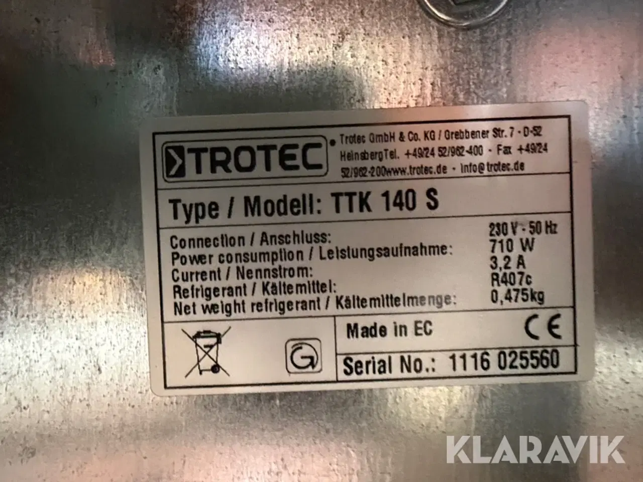 Billede 8 - Affugter Trotec TTK 140 S