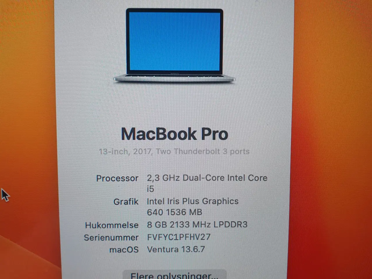 Billede 5 - Macbook Pro 13" 2017