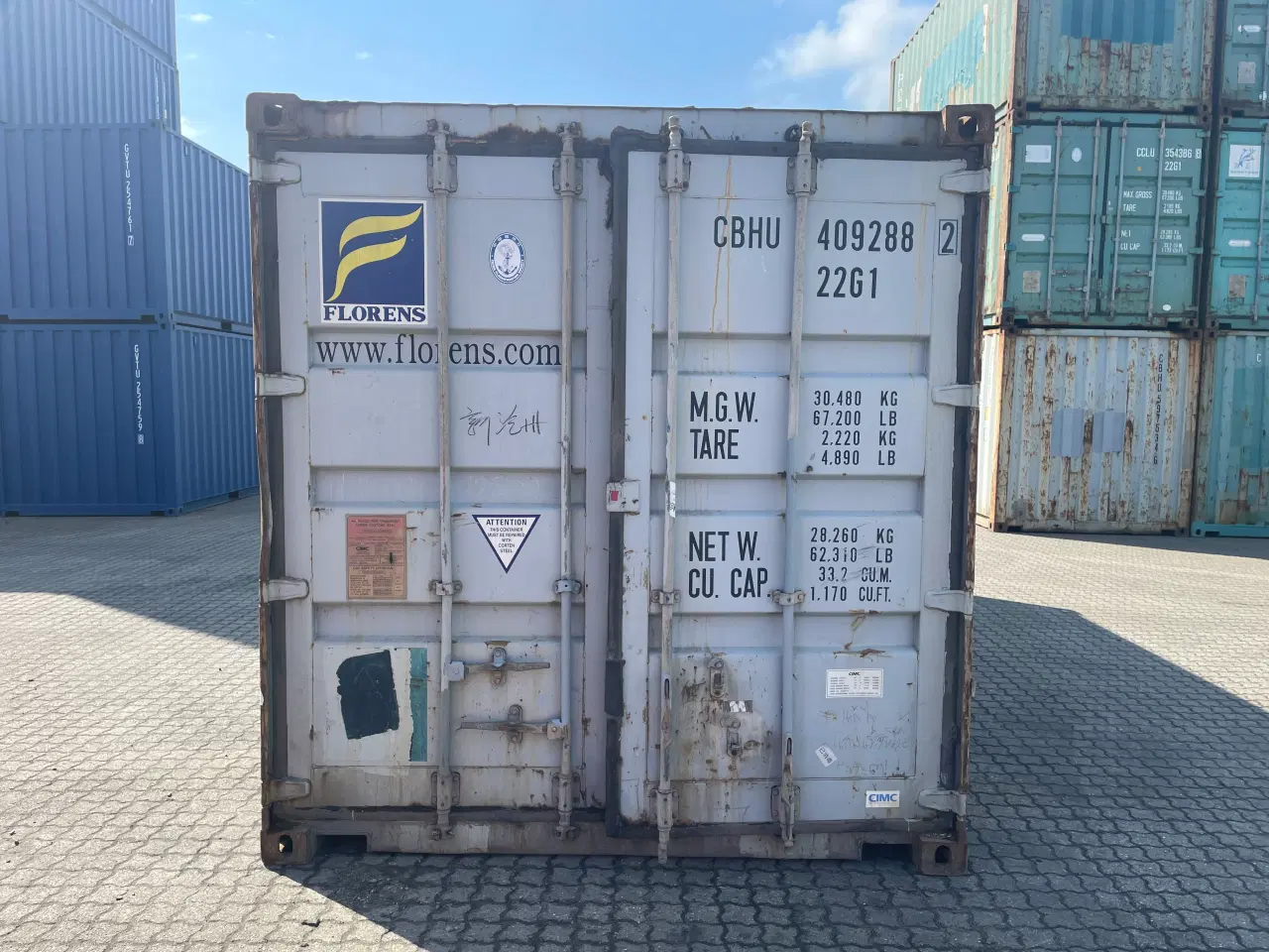 Billede 1 - 20 fods Container- ID: CBHU 409288-2