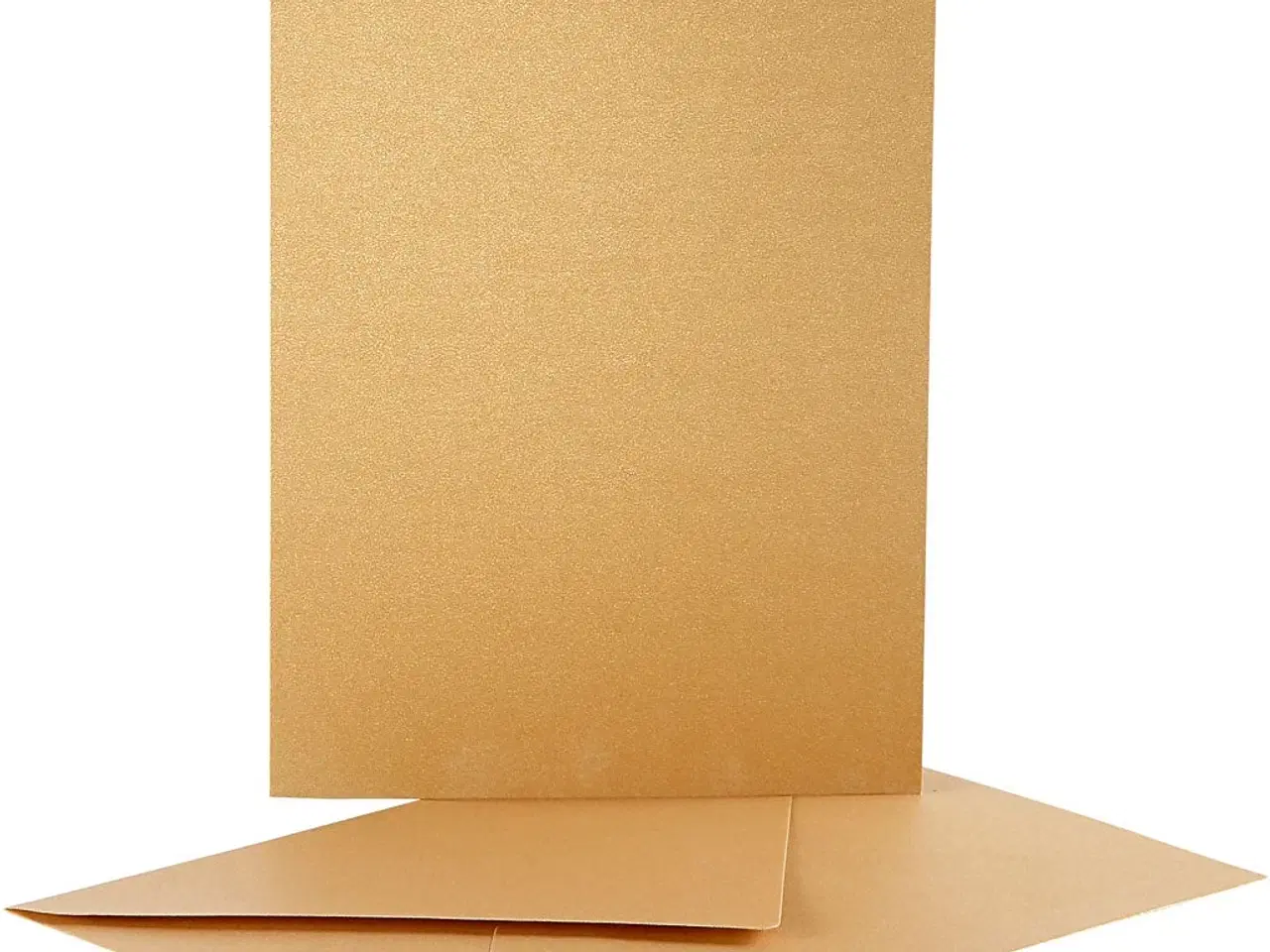 Billede 1 - Perlemorskort og kuvert, kort str. 10,5x15 cm, kuvert str. 11,5x16,5 cm, guld, 10sæt/ 1 pk.
