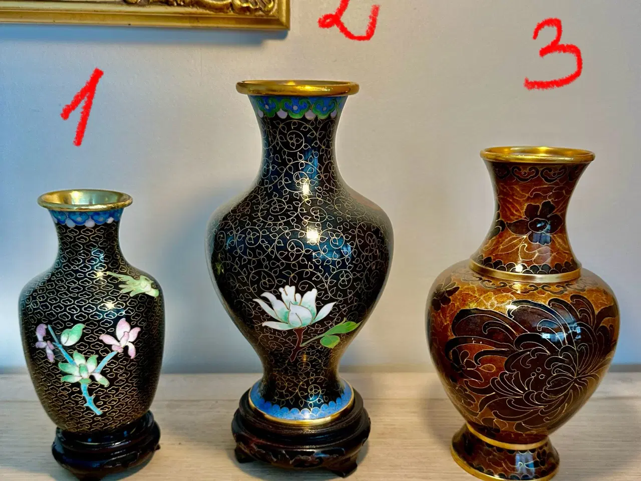 Billede 3 - Vintage CLOISONNE vaser sælges