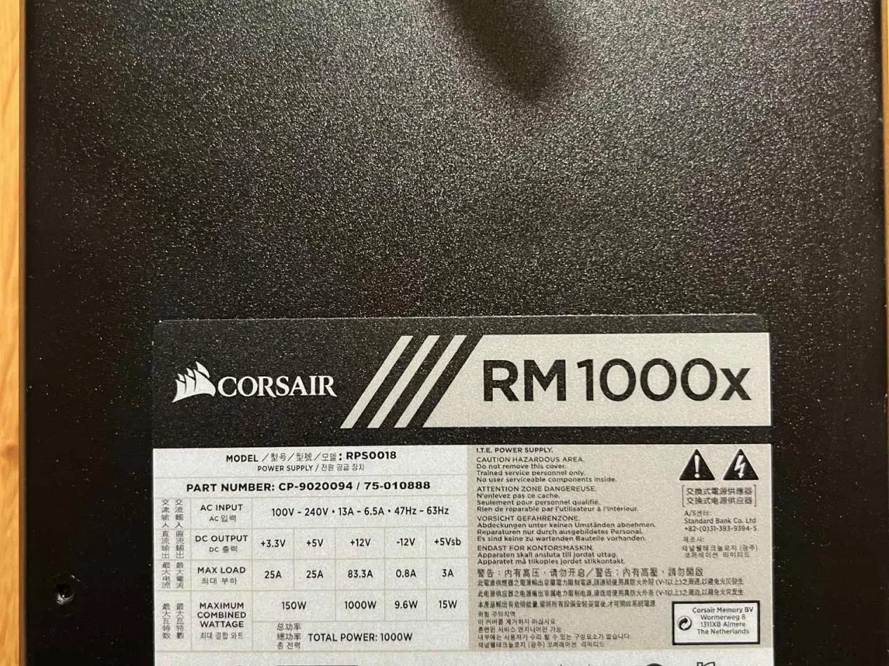 Billede 1 - Corsair RM 1000x PRS0018