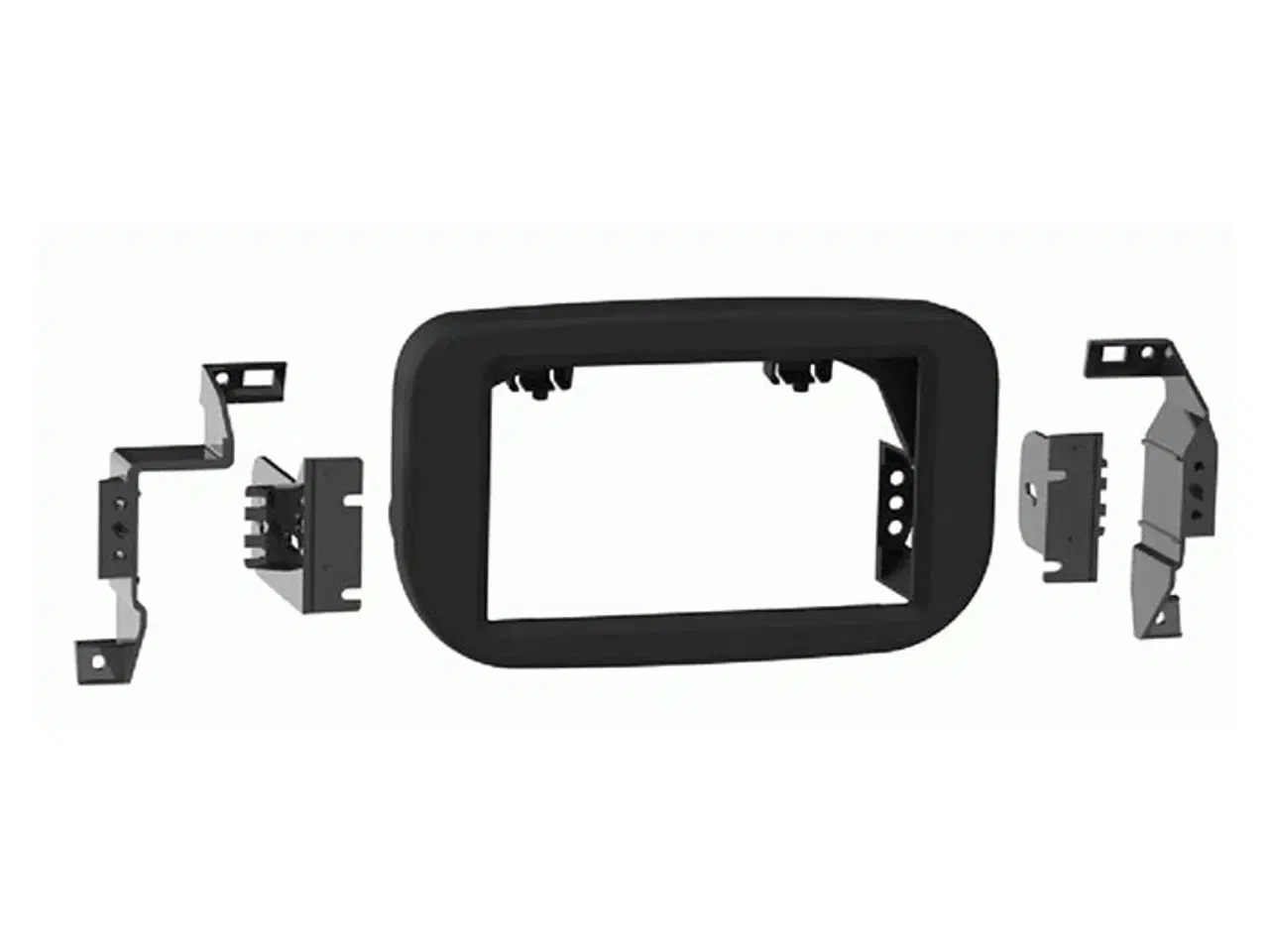 Billede 1 - 2-DIN radioramme Transit (FD) 06/2019-2024 mat sort