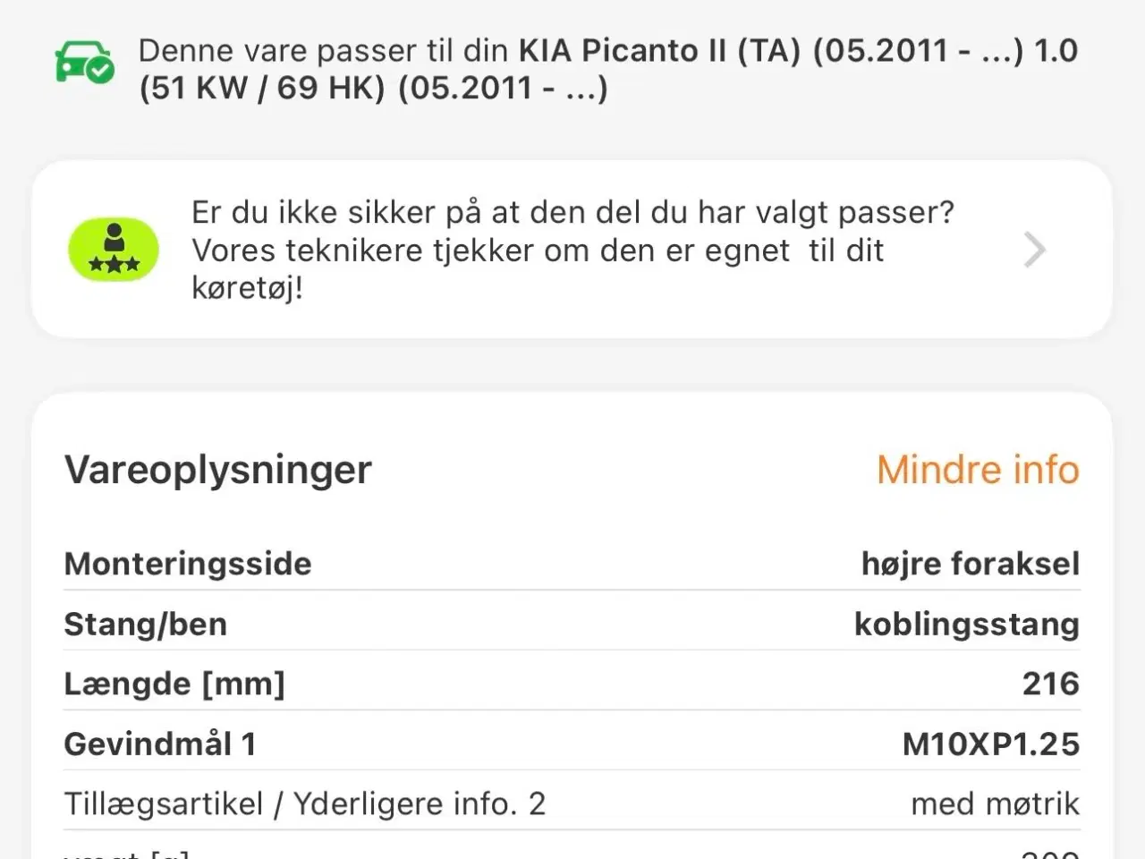 Billede 4 - Nye Stabilisatorstange til Kia Picanto