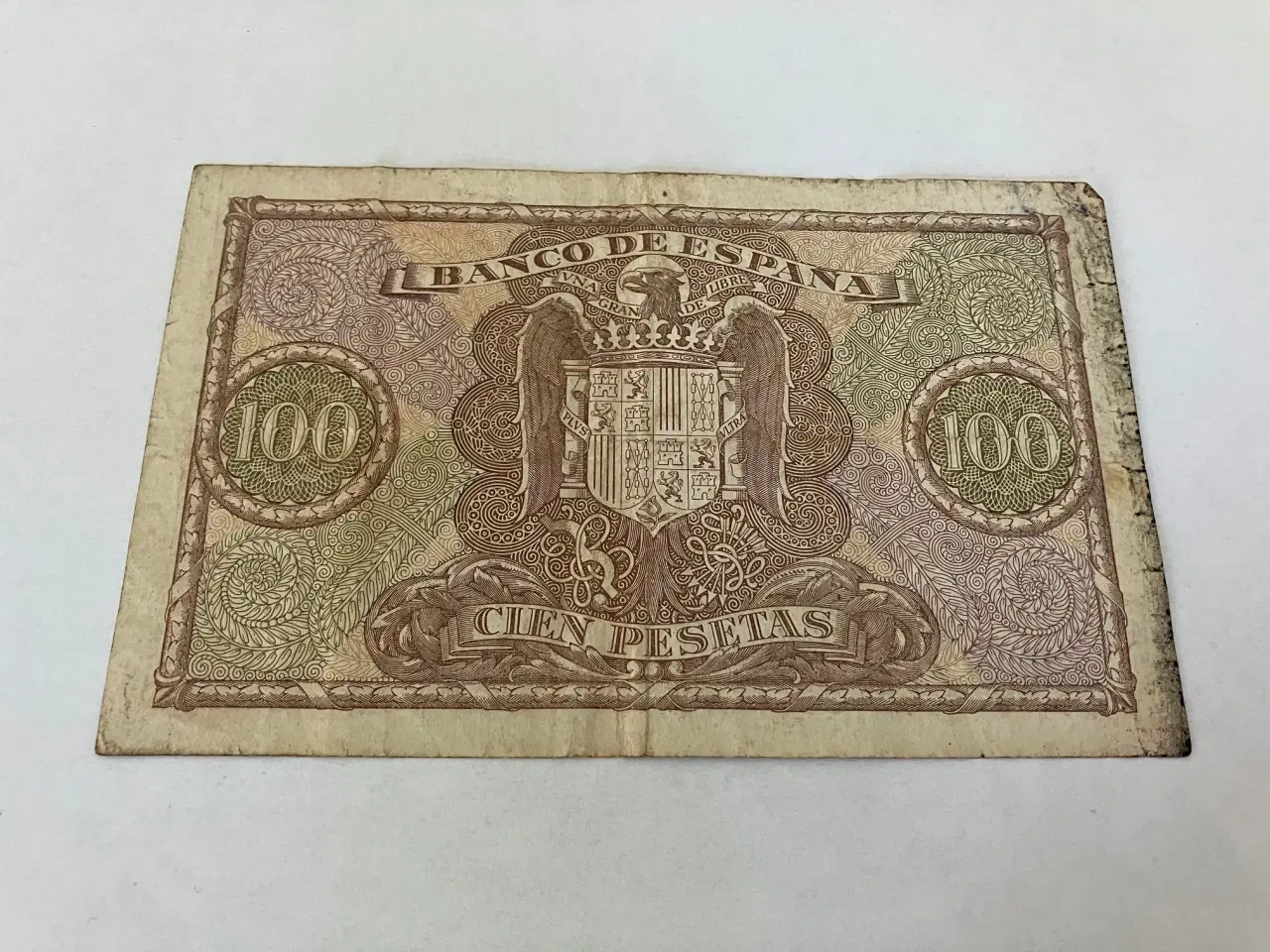 Billede 2 - 100 Pesetas 1940 Spain - Meget slidt