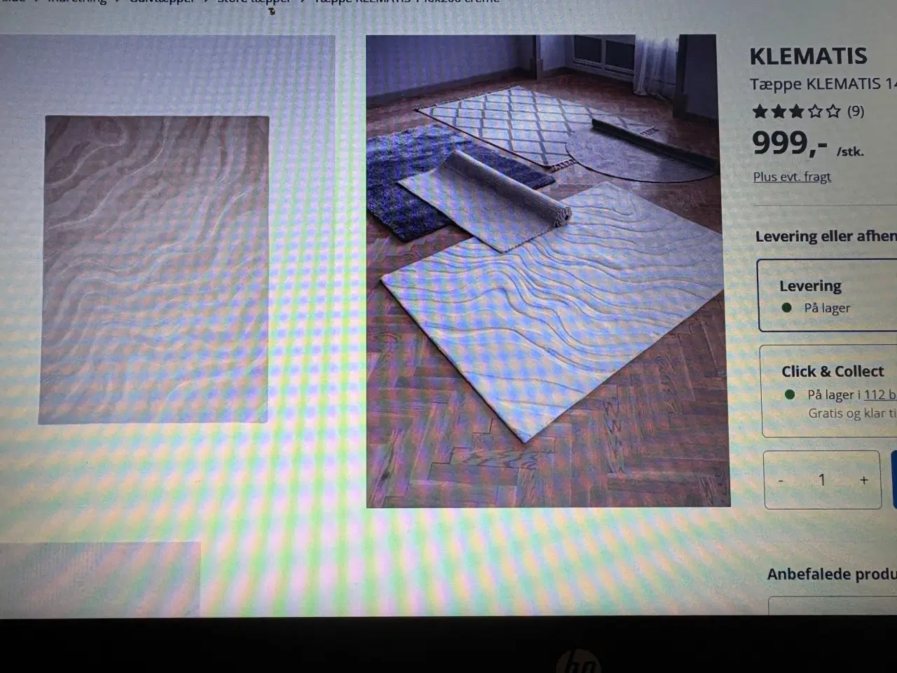 Billede 3 - Næsten nyt creme tæppe 140 x 200 cm