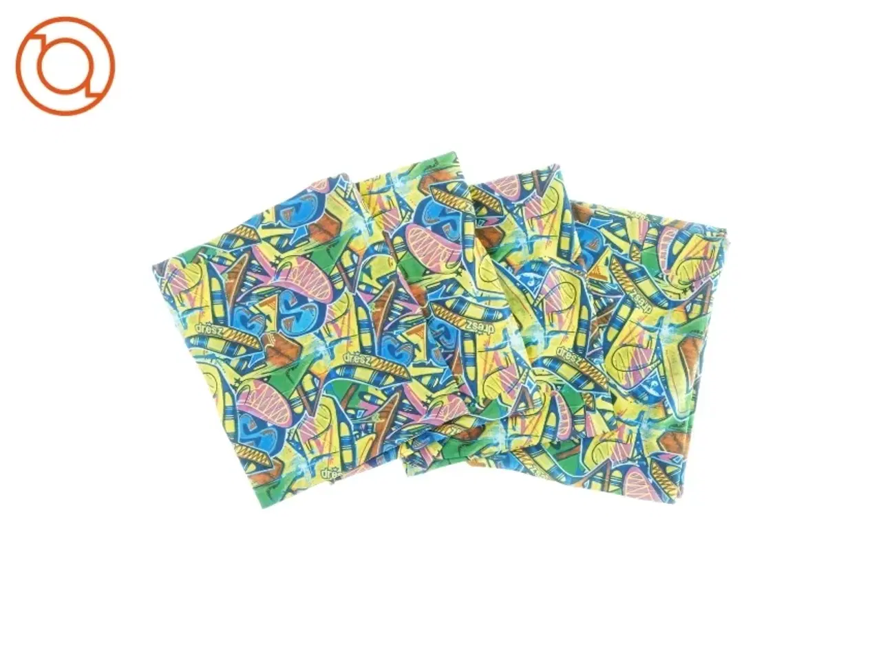 Billede 1 - 4 styks stofbogbind med graffiti print