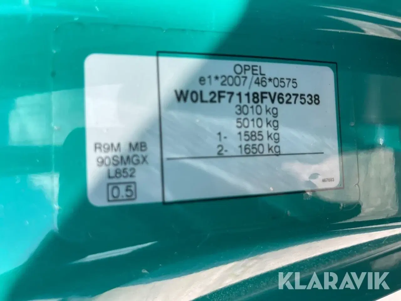 Billede 5 - Varebil Opel Vivaro 1,6 CDTi 120HK Kassevogn