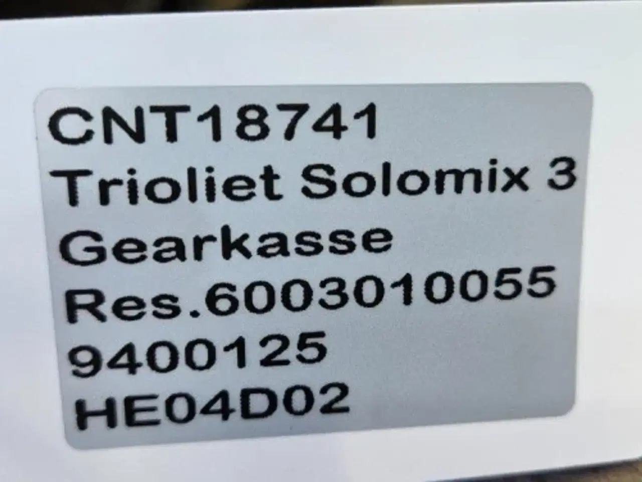 Billede 15 - Trioliet Solomix 3 Gearkasse 6003010055