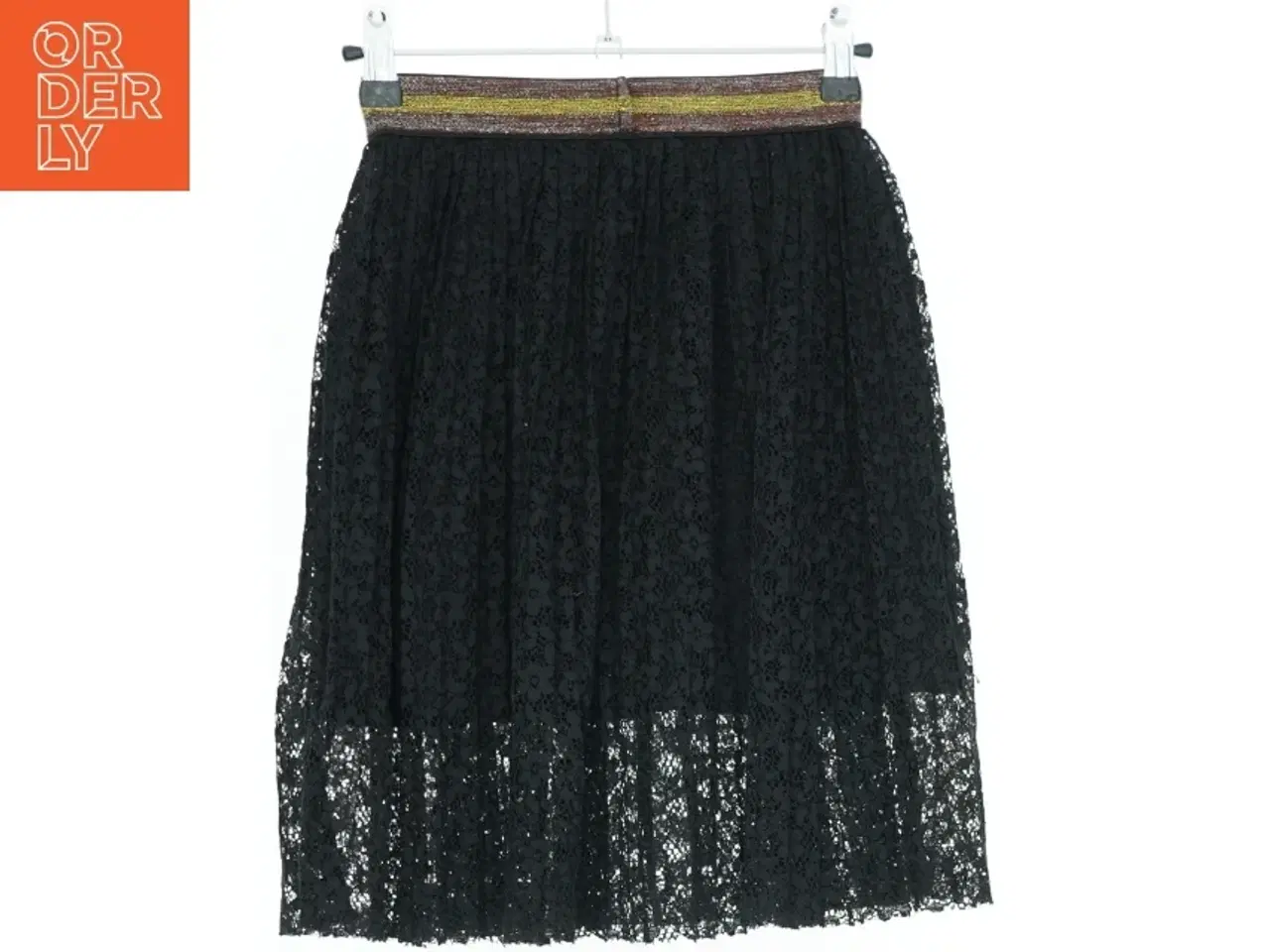 Billede 2 - Sort blonde nederdel med elastisk talje fra Name It (str. 128)