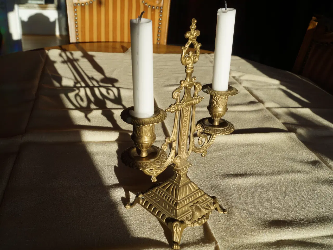 Billede 2 - Messing lysestage