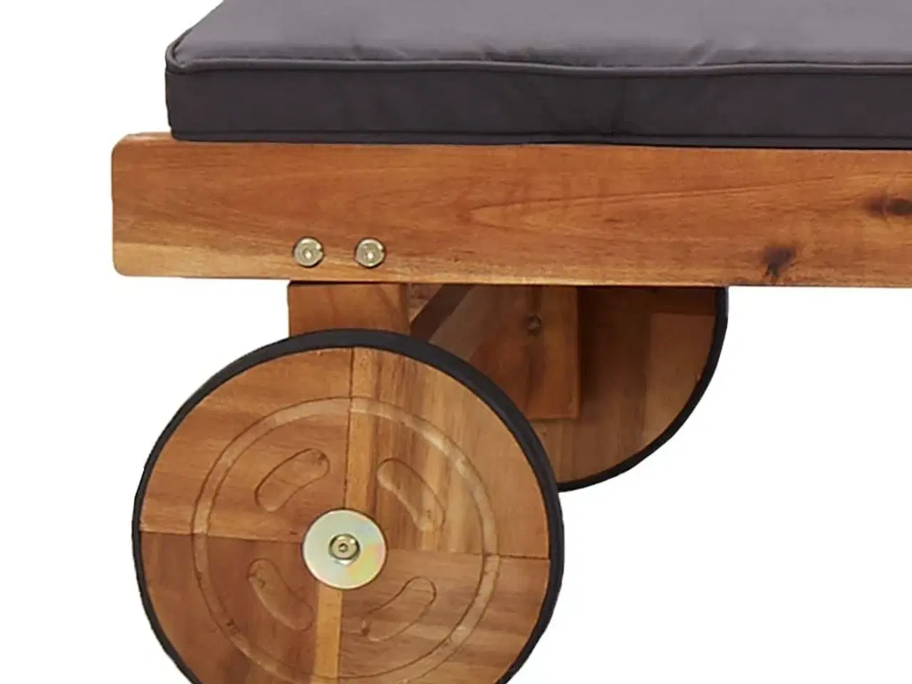 Billede 9 - Liggestol med hynde massivt fyrretræ