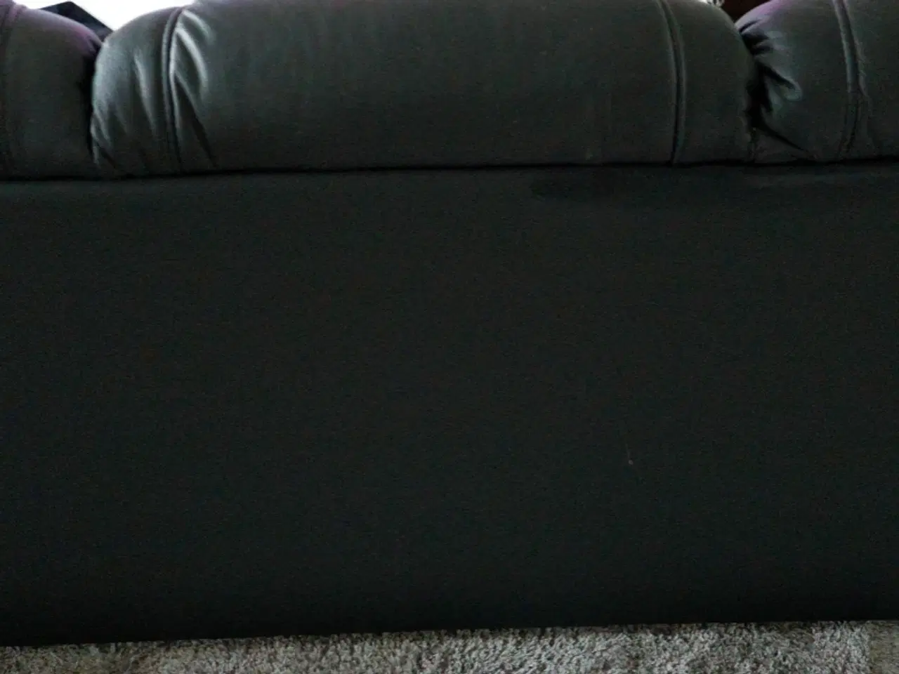 Billede 2 - Madison 3 personers sofa i sort okselæder