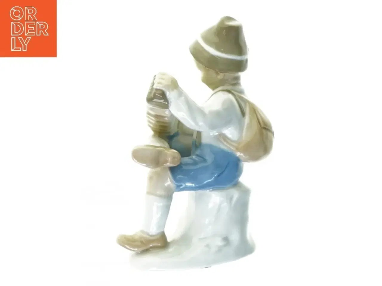 Billede 3 - Figur harmonikaspiller (str. 15 x 5 x 9 cm)