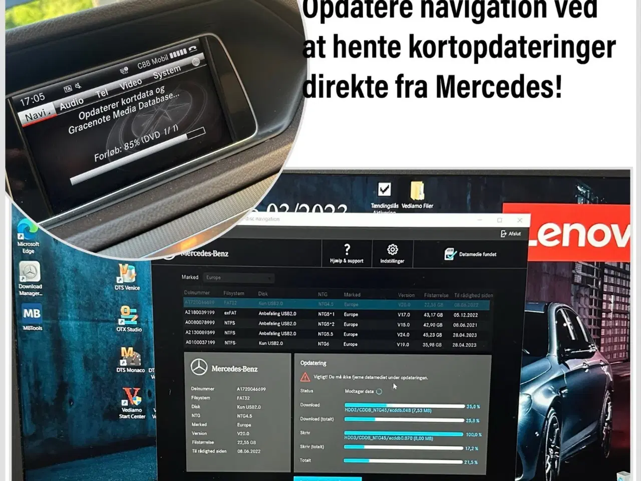 Billede 9 - Mercedes tester kompletsæt Xentry DAS DTS Vediamo 