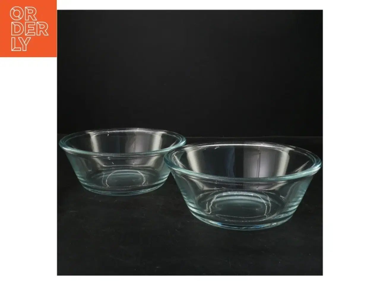 Billede 1 - Sæt af to glasskåle (str. 7x20 cm)