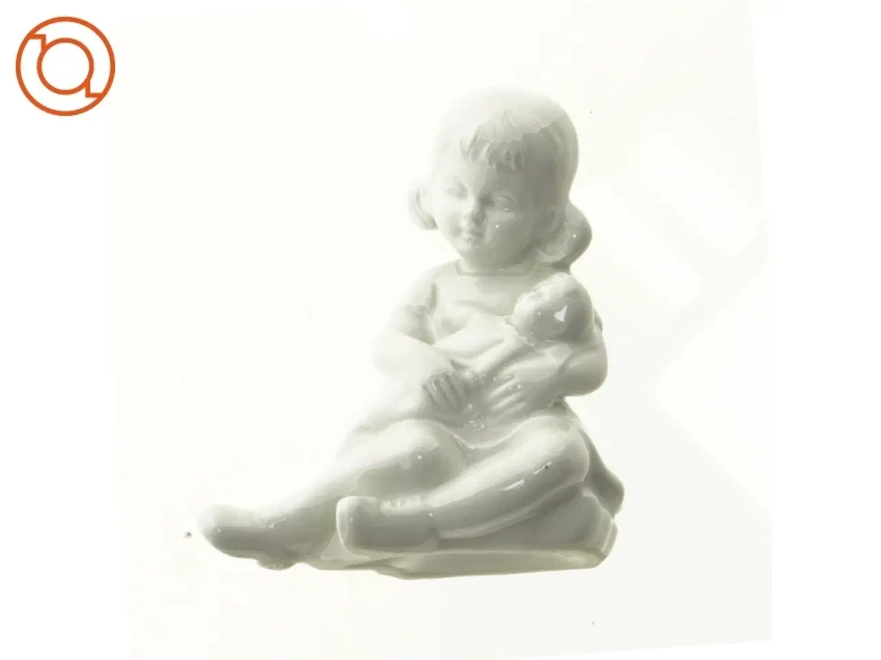 Billede 1 - Porcelænsfigur af lille pige med dukke (str. 11 cm)