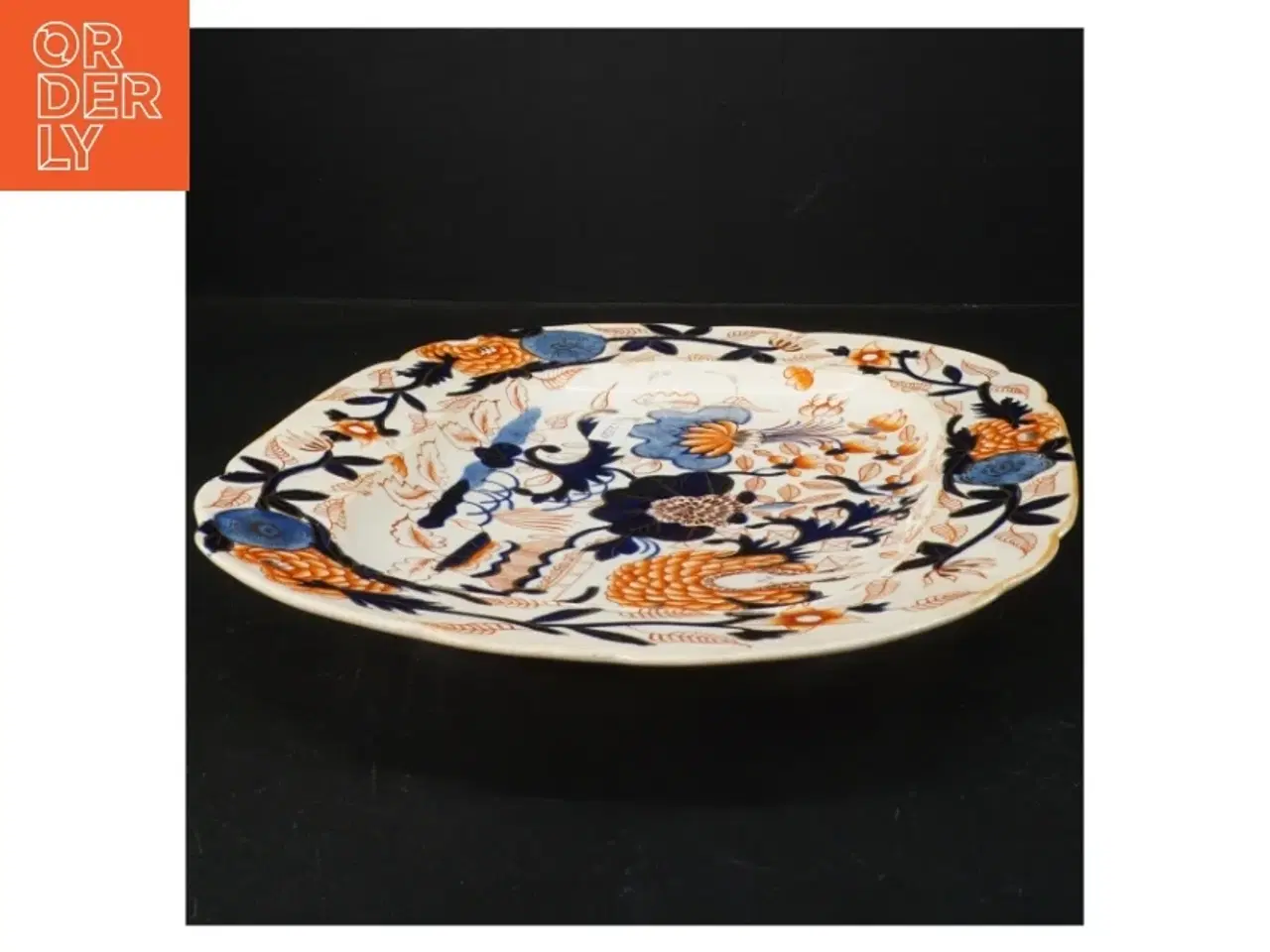 Billede 1 - Antikt japansk unikt Porcelænsfad (str. 36 x 27 cm)