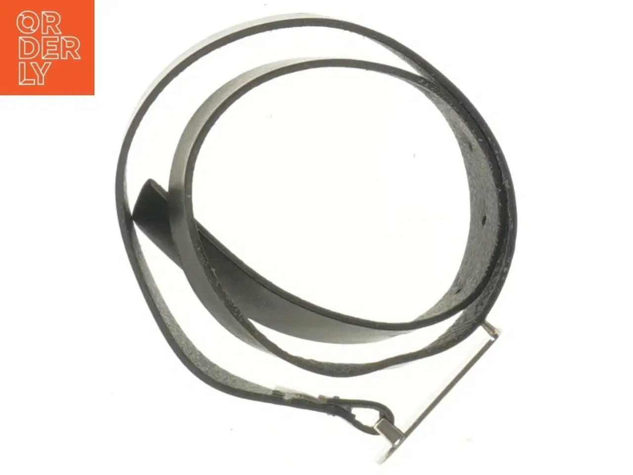 Billede 2 - Læderbælte med metalspænde (str. 84,5 cm)