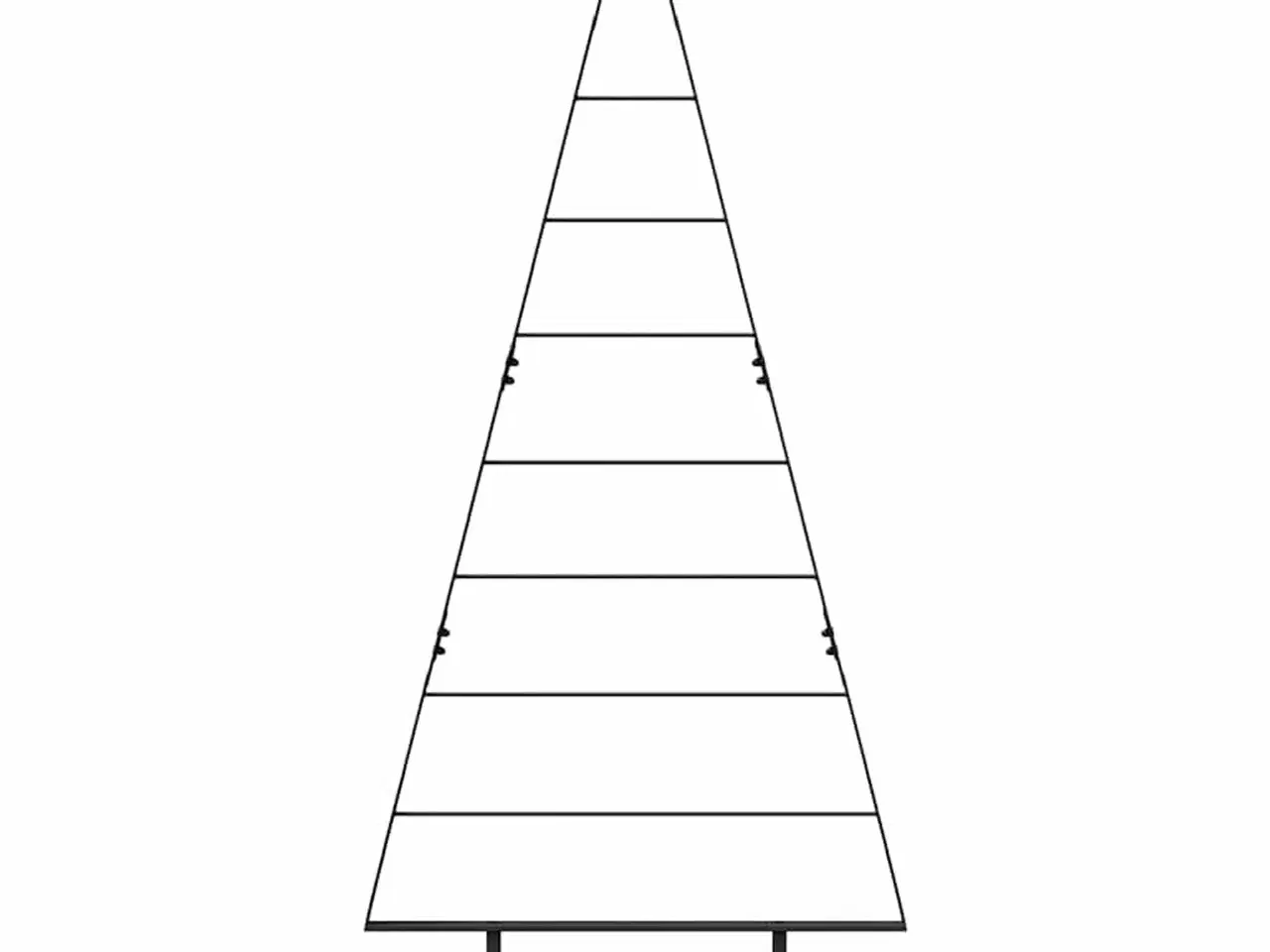 Billede 5 - Metal juletræ med stativ Sort 180 cm Stål