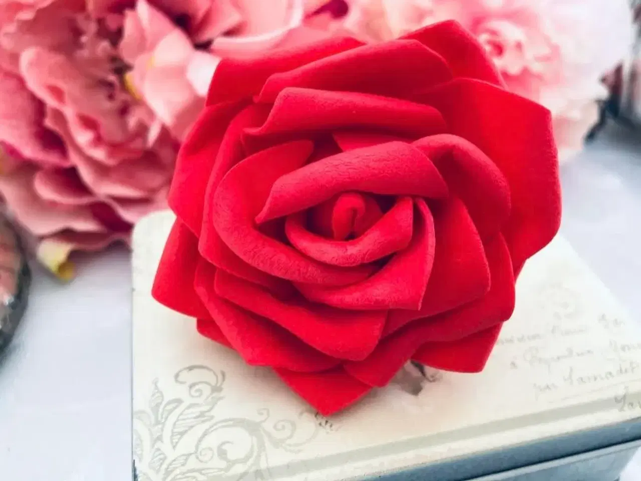 Billede 2 - Kunstig blomster roser til pynt / hobby 