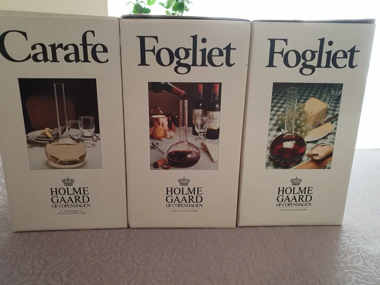 Billede 1 - Holmegaard Fogliet karaffel, 3 stk. 250 kr. ialt