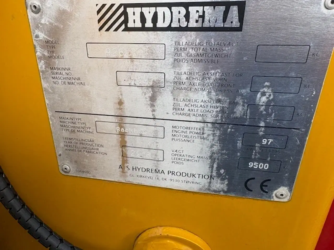Billede 5 - Hydrema 926E ENCON ROTORTILT, CENTRALSMØRING, HYD. SKIFT FOR OG BAG