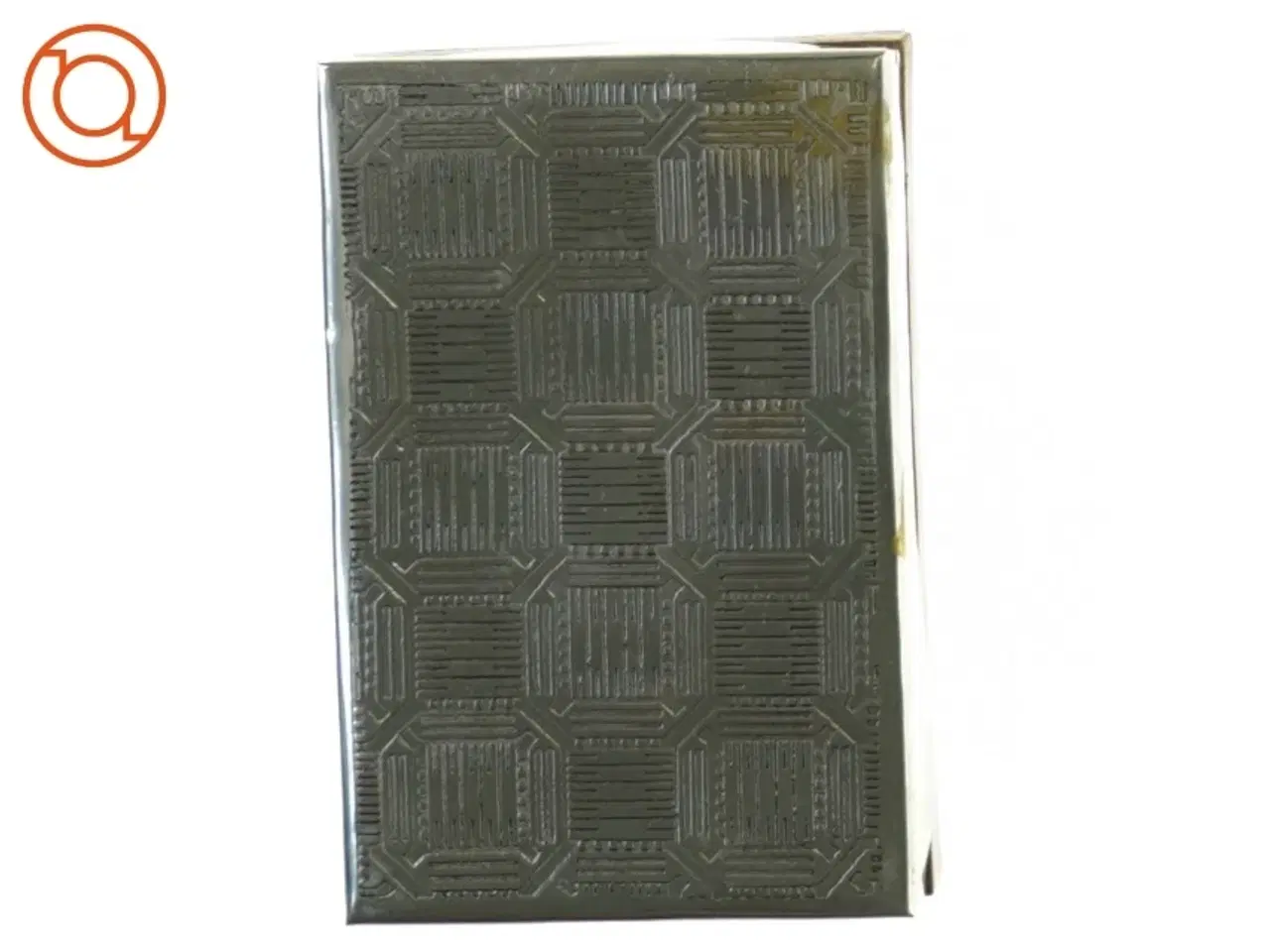 Billede 5 - Ældre trææske med ciseleret metal låg (str. 10 x 15 cm)