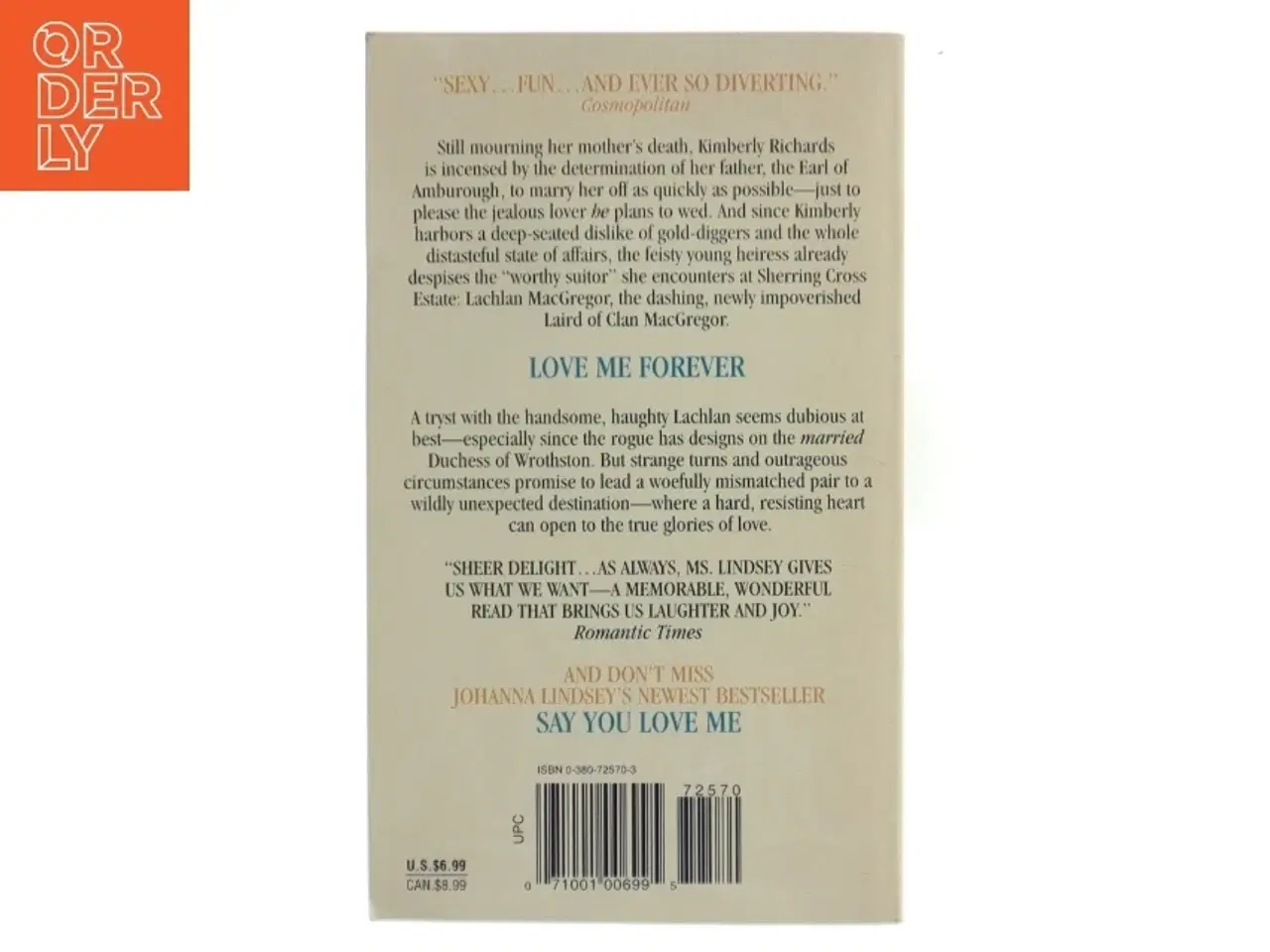 Billede 2 - Love Me Forever af Johanna Lindsey (Bog)