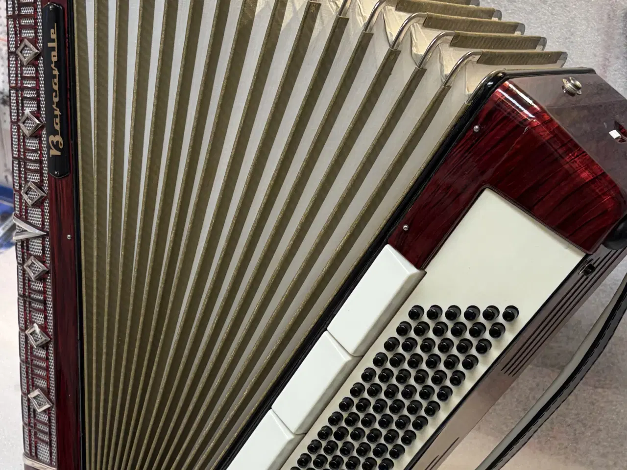 Billede 12 - 🎵 Barcarole flot rød højglans tangent-harmonika