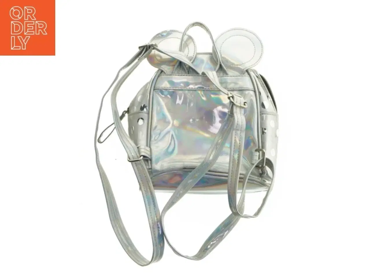 Billede 3 - Mini rygsæk med sølvprikker (str. 19x21 cm)