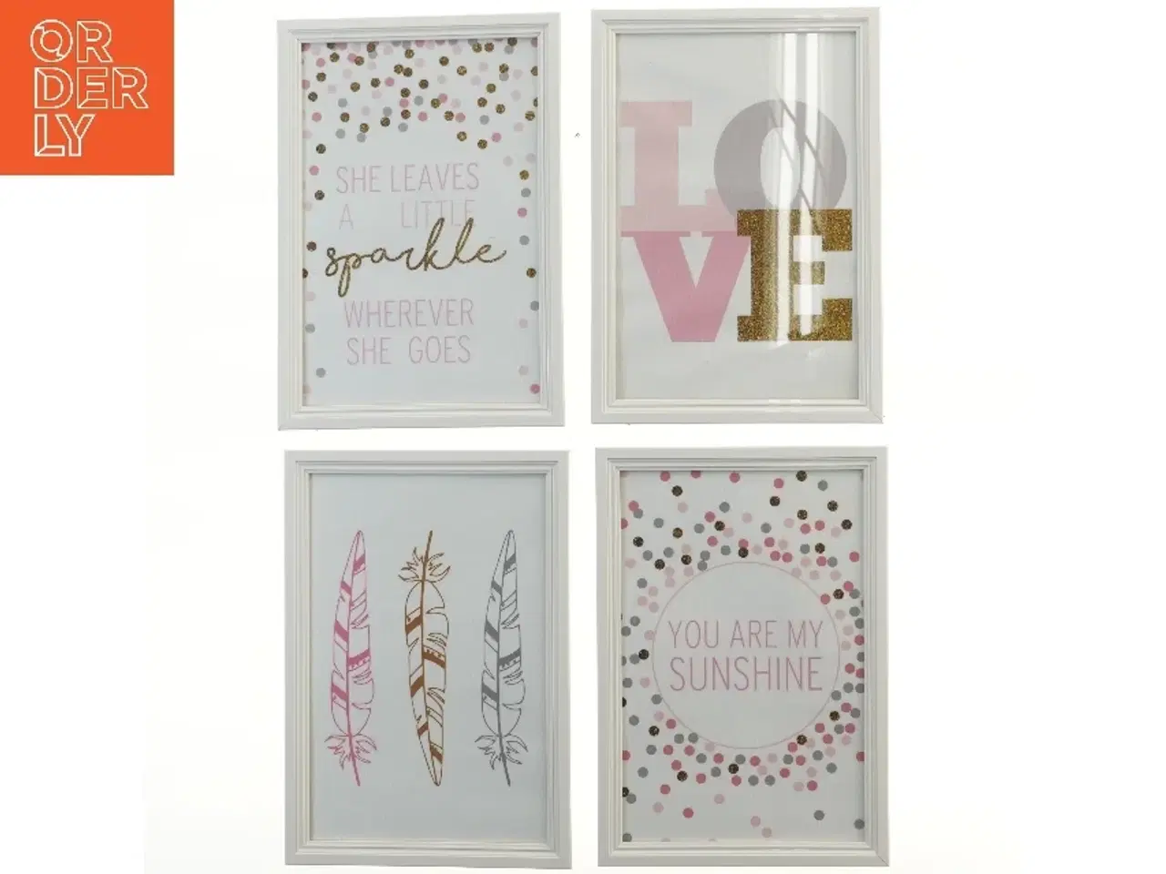 Billede 1 - Dekorative billeder og rammer sæt (str. 4 styk, 33x23 cm)