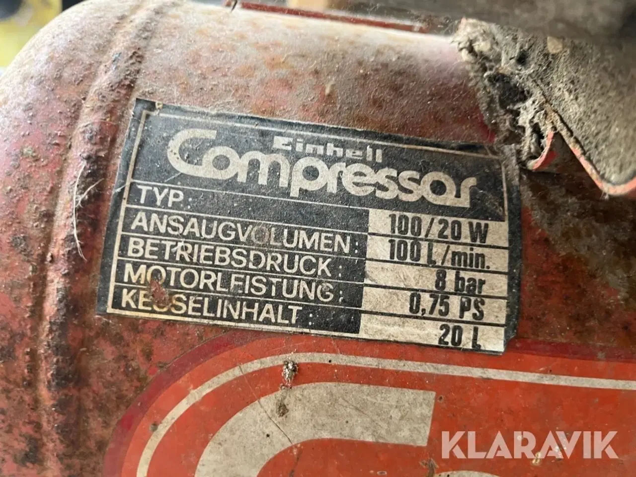 Billede 4 - Kompressor Einhell 100/20W