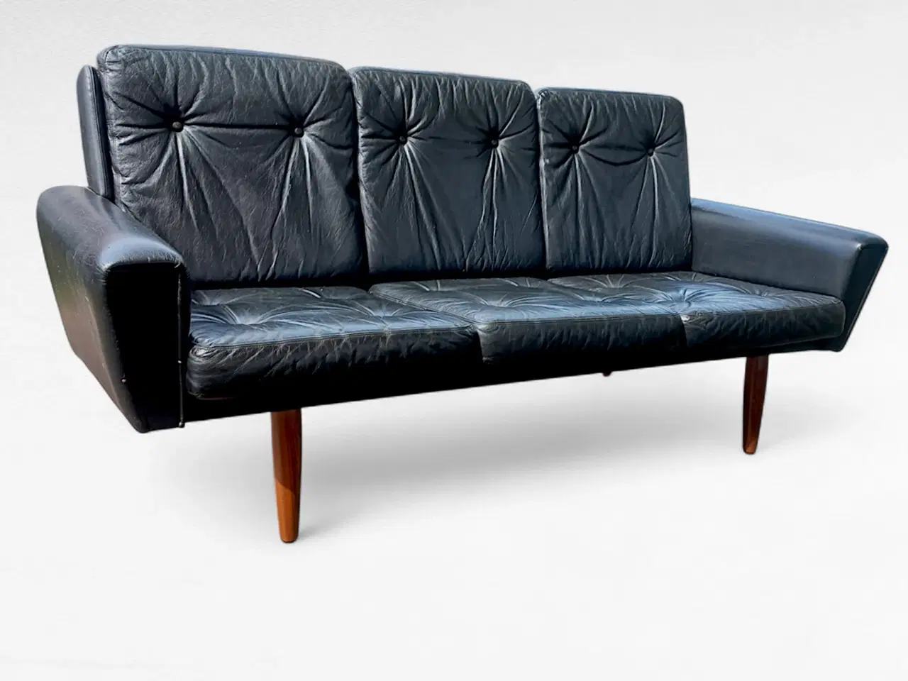 Billede 5 - Elegant 3-personers lædersofa fra 1960'erne