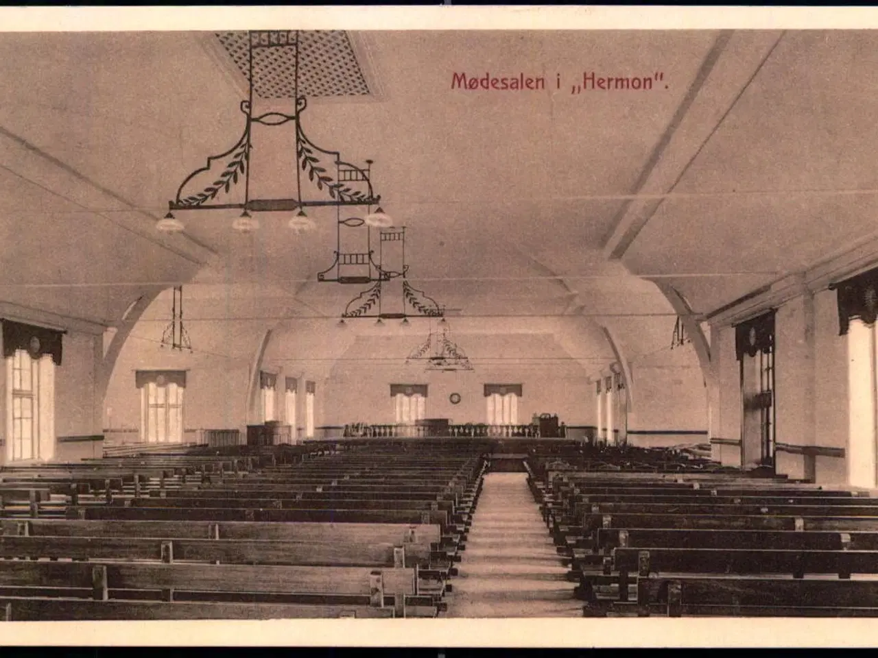 Billede 1 - Mødesalen i "Hermon"  - V. Schønnemanns Forlag  34500 - Ubrugt
