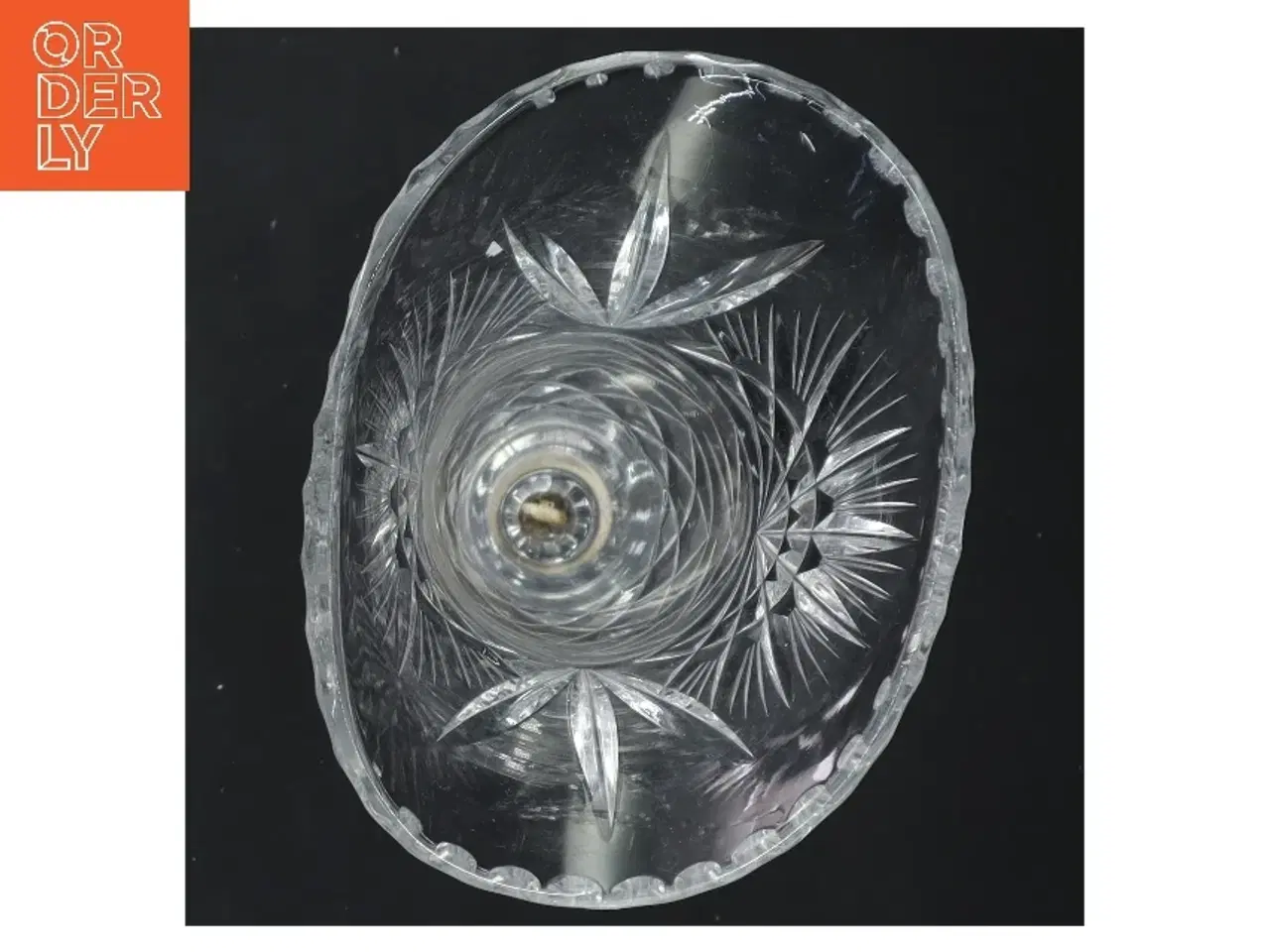 Billede 3 - Glasvase med mønster (str. 14x18x10 cm)