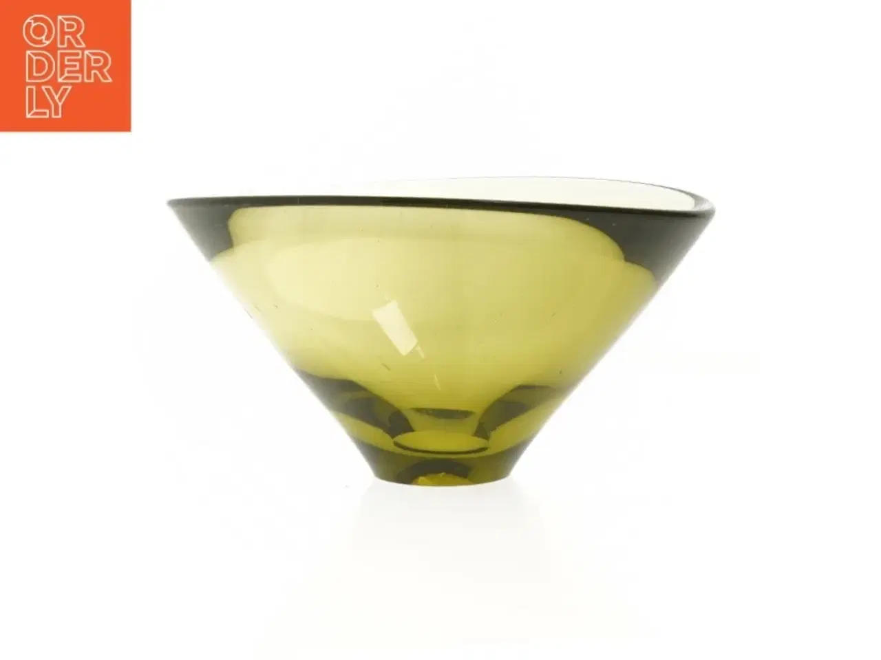 Billede 1 - Grøn glasskål (str. Ø 21 cm)